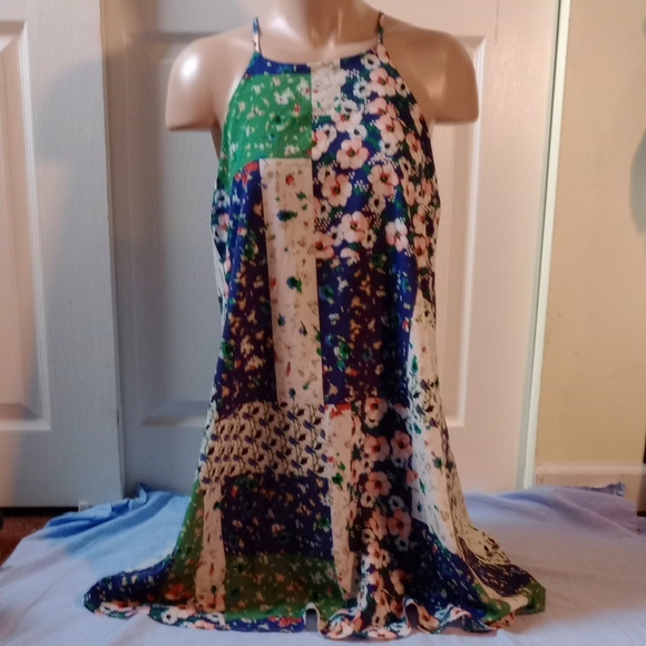 fleur Bleu Dresses & Skirts - Floral Halter Dress by Fleur Bleu, Size 4